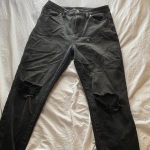 Black ripped jeans